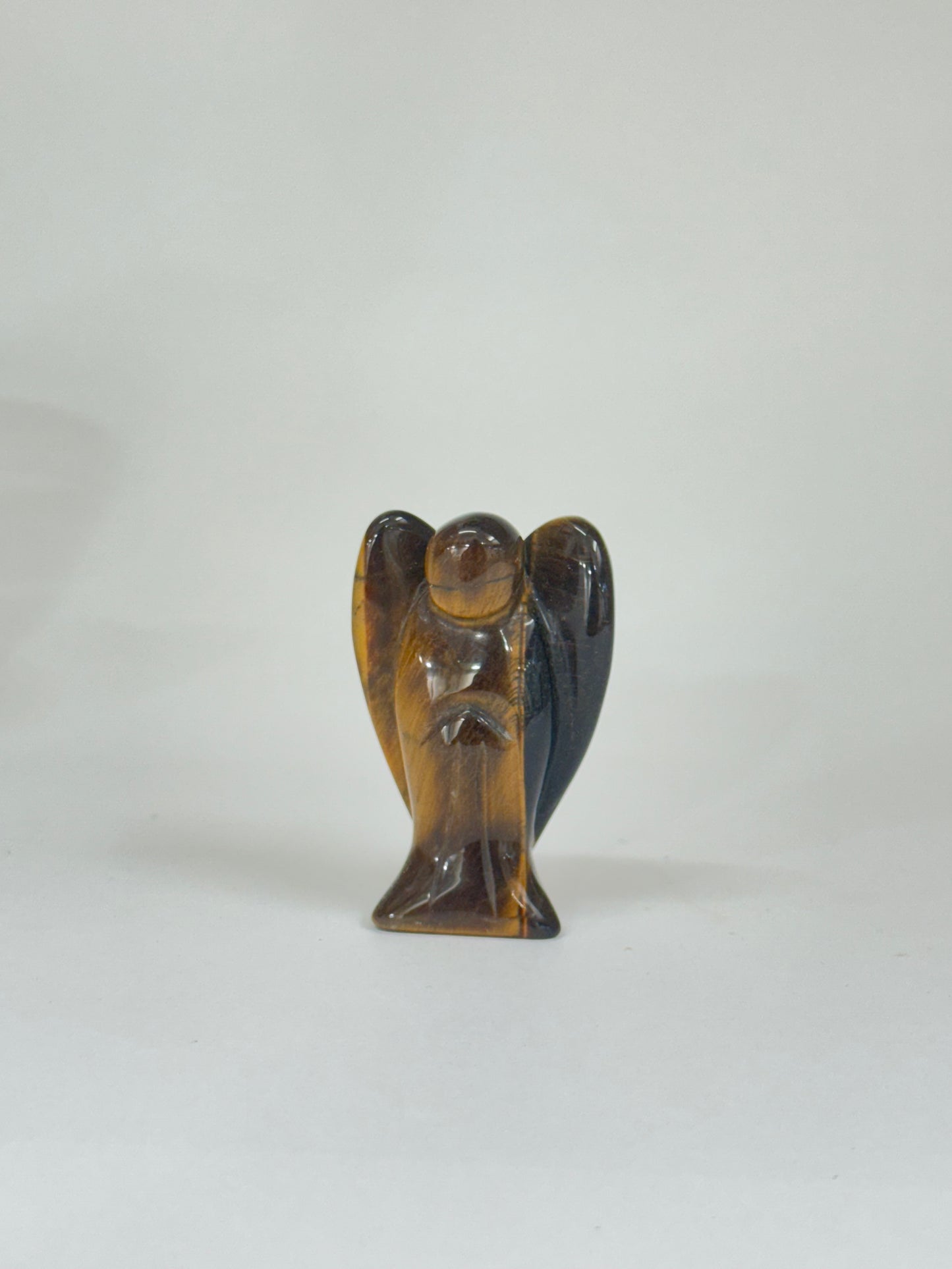 Ange en Œil de Tigre – Figurine en pierre naturelle