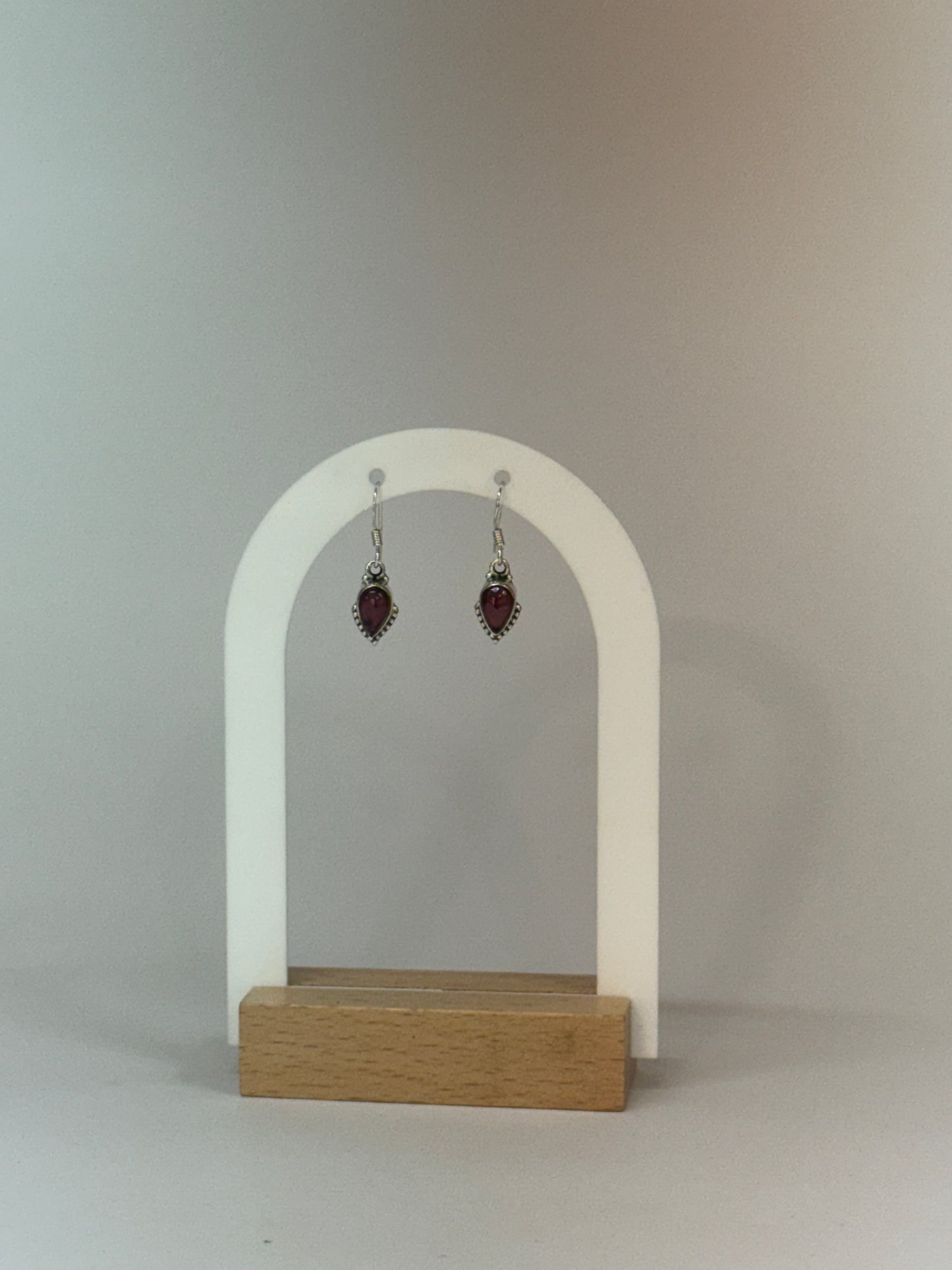 Boucles d’oreilles Grenat
