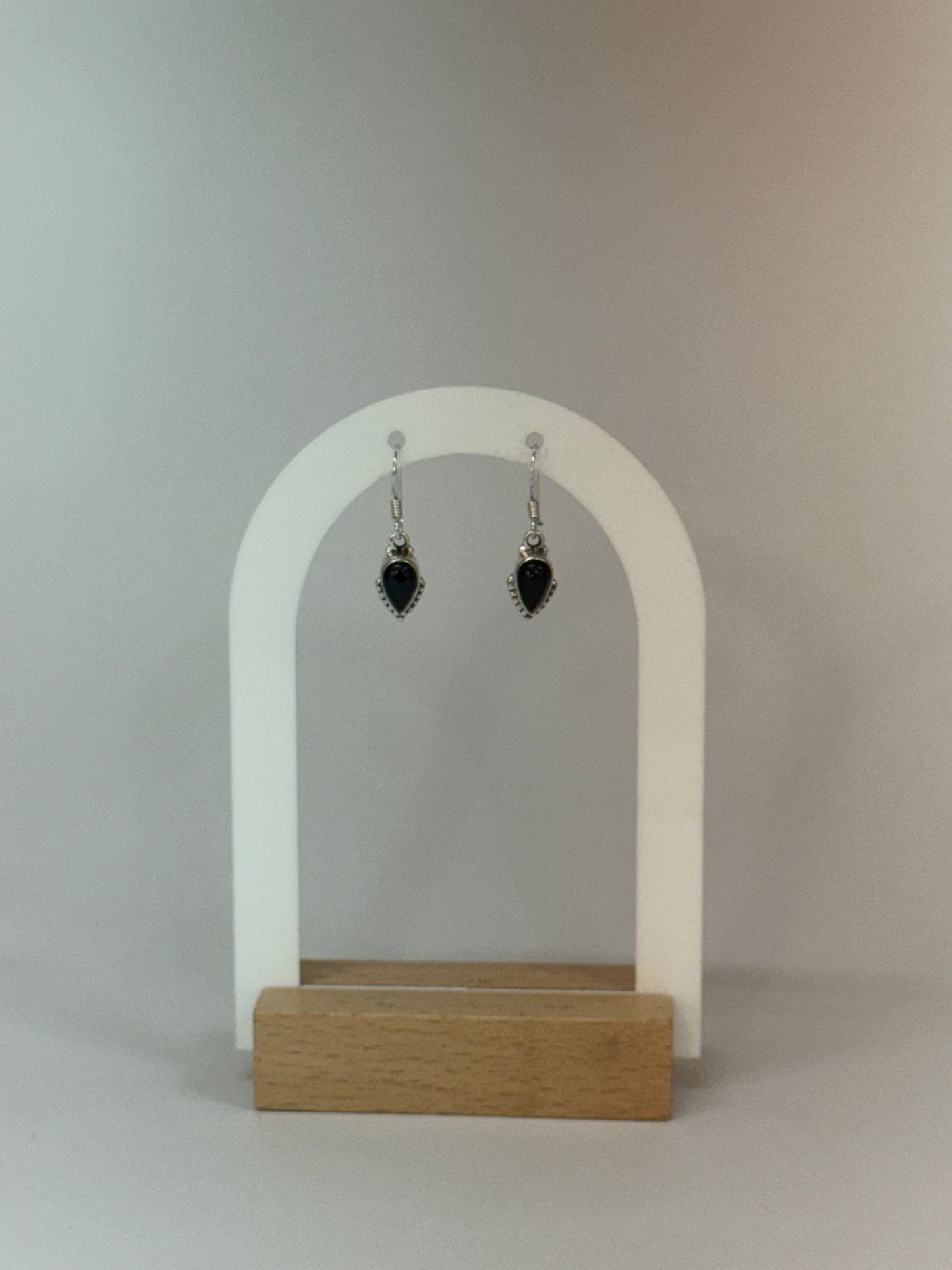 Boucles d’oreilles Tourmaline noire
