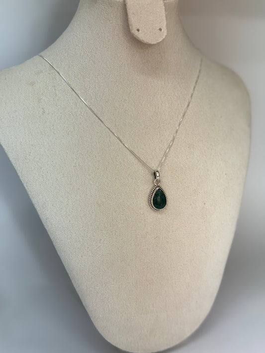 Pendentif Aventurine Verte – Chance et Apaisement