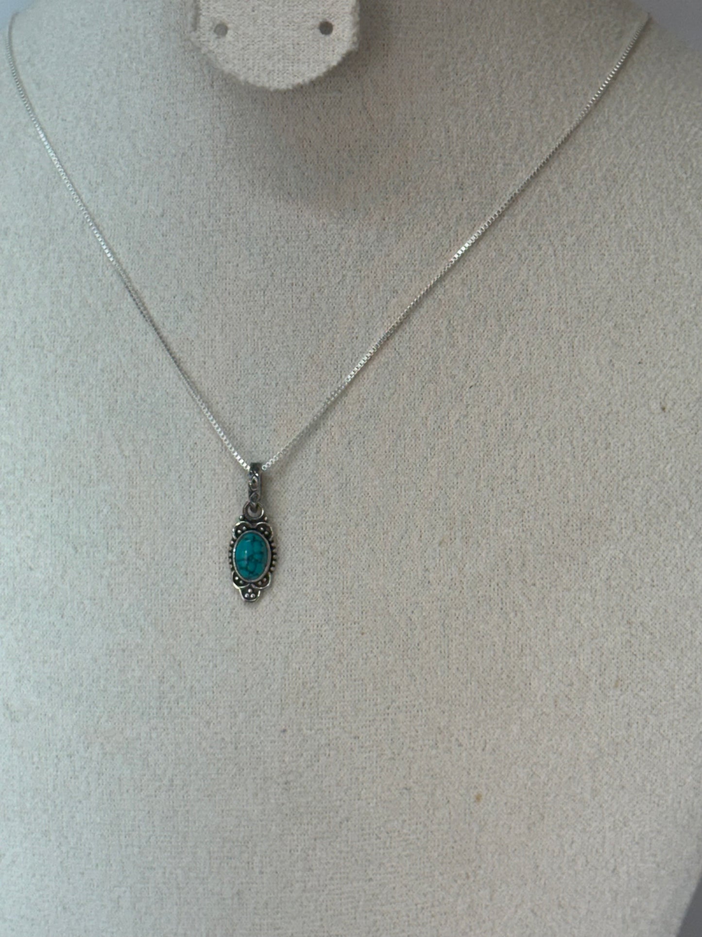 Pendentif en Turquoise naturelle