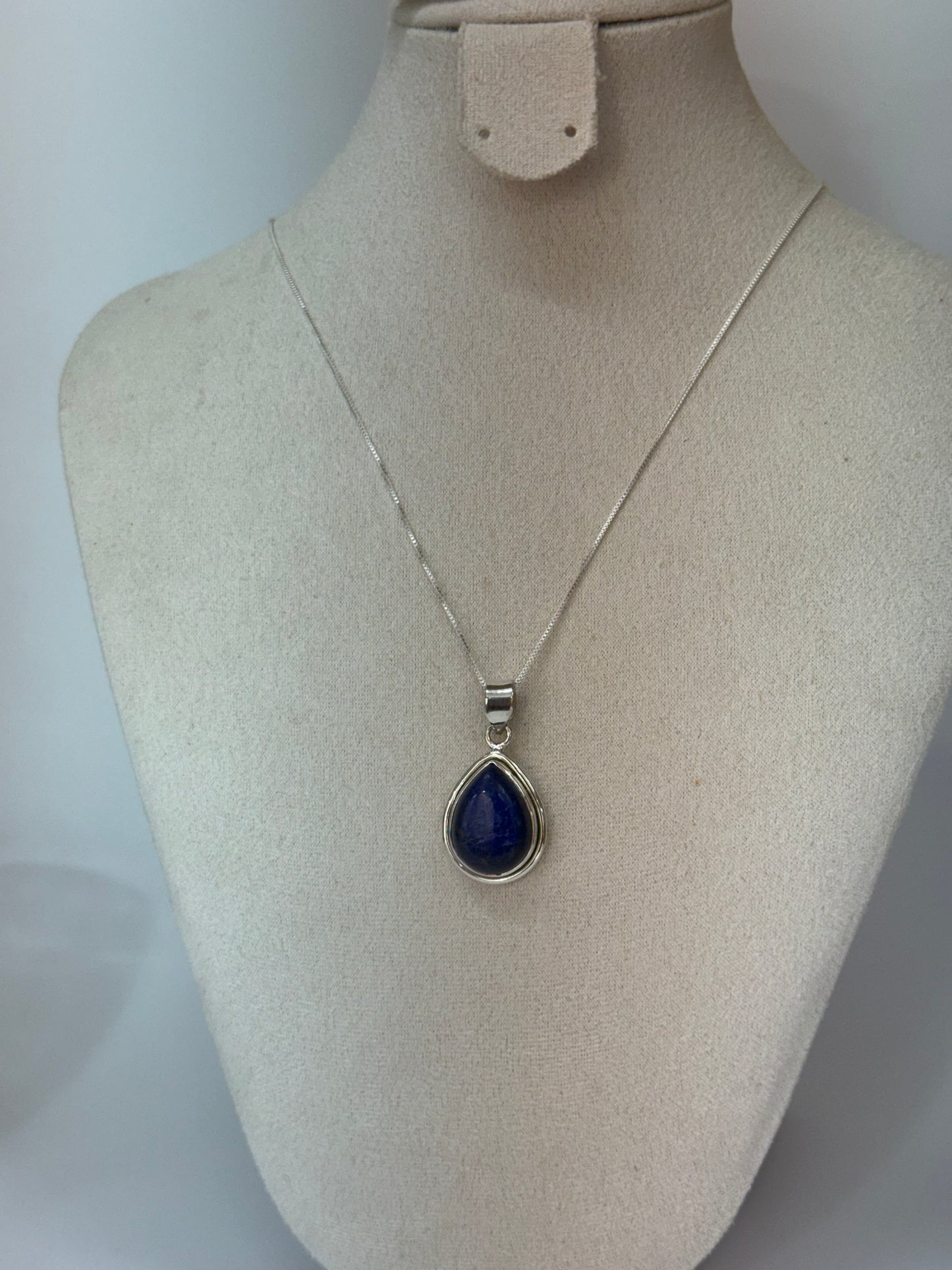 Pendentif Lapis-Lazuli Goutte – Intuition & Confiance