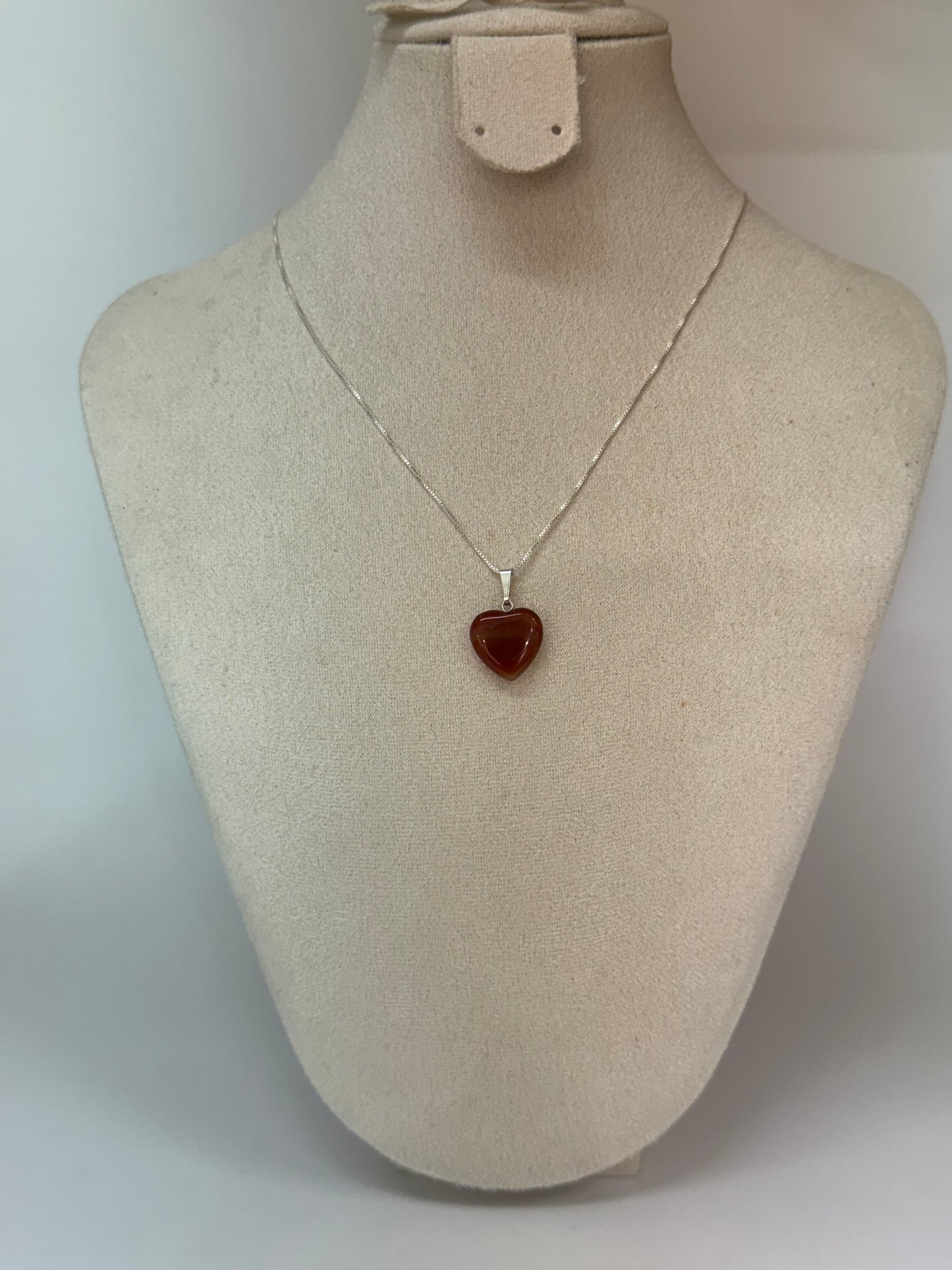 Pendentif Cœur en Cornaline – Confiance & Vitalité