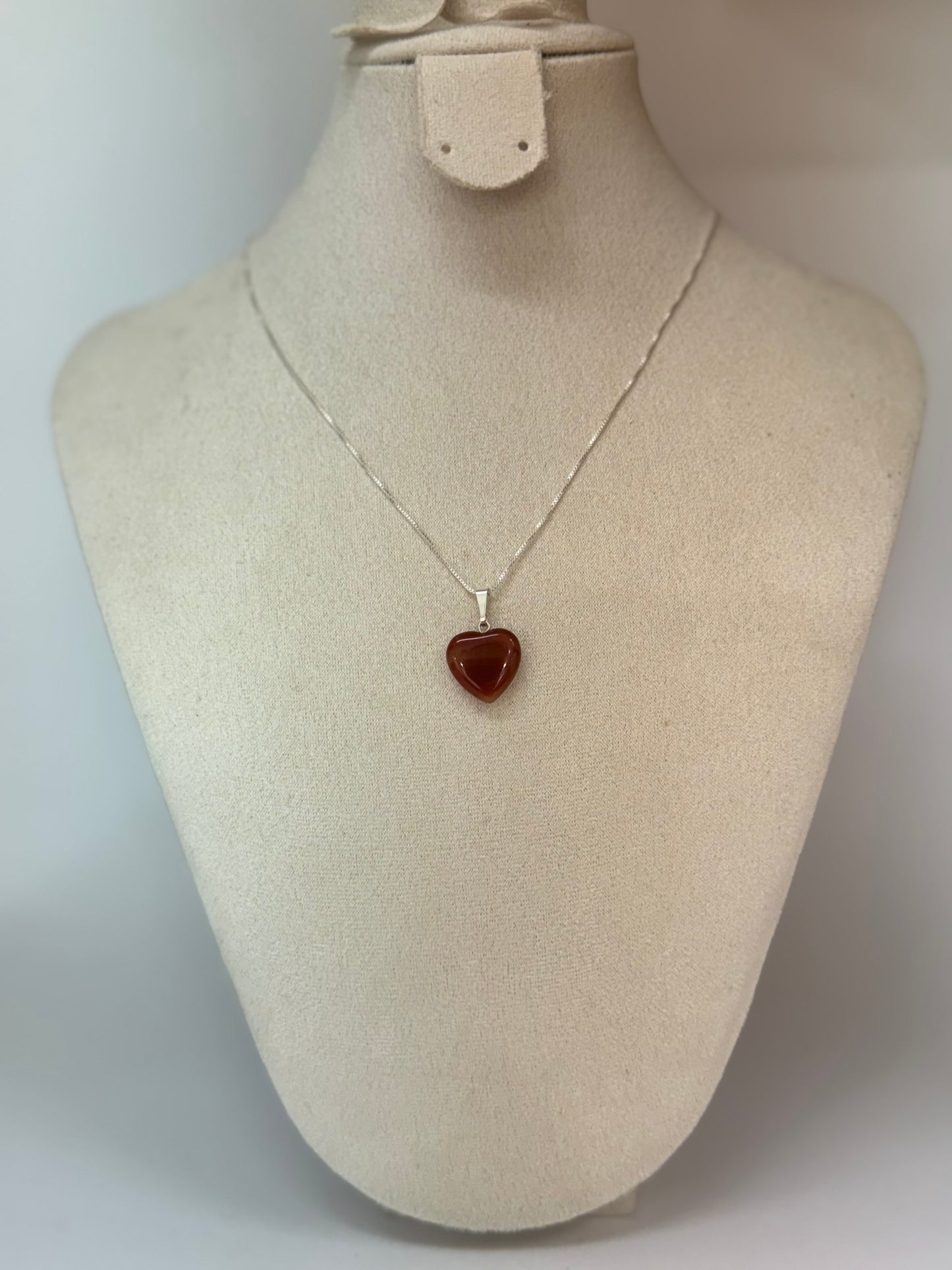 Pendentif Cœur en Cornaline – Confiance & Vitalité