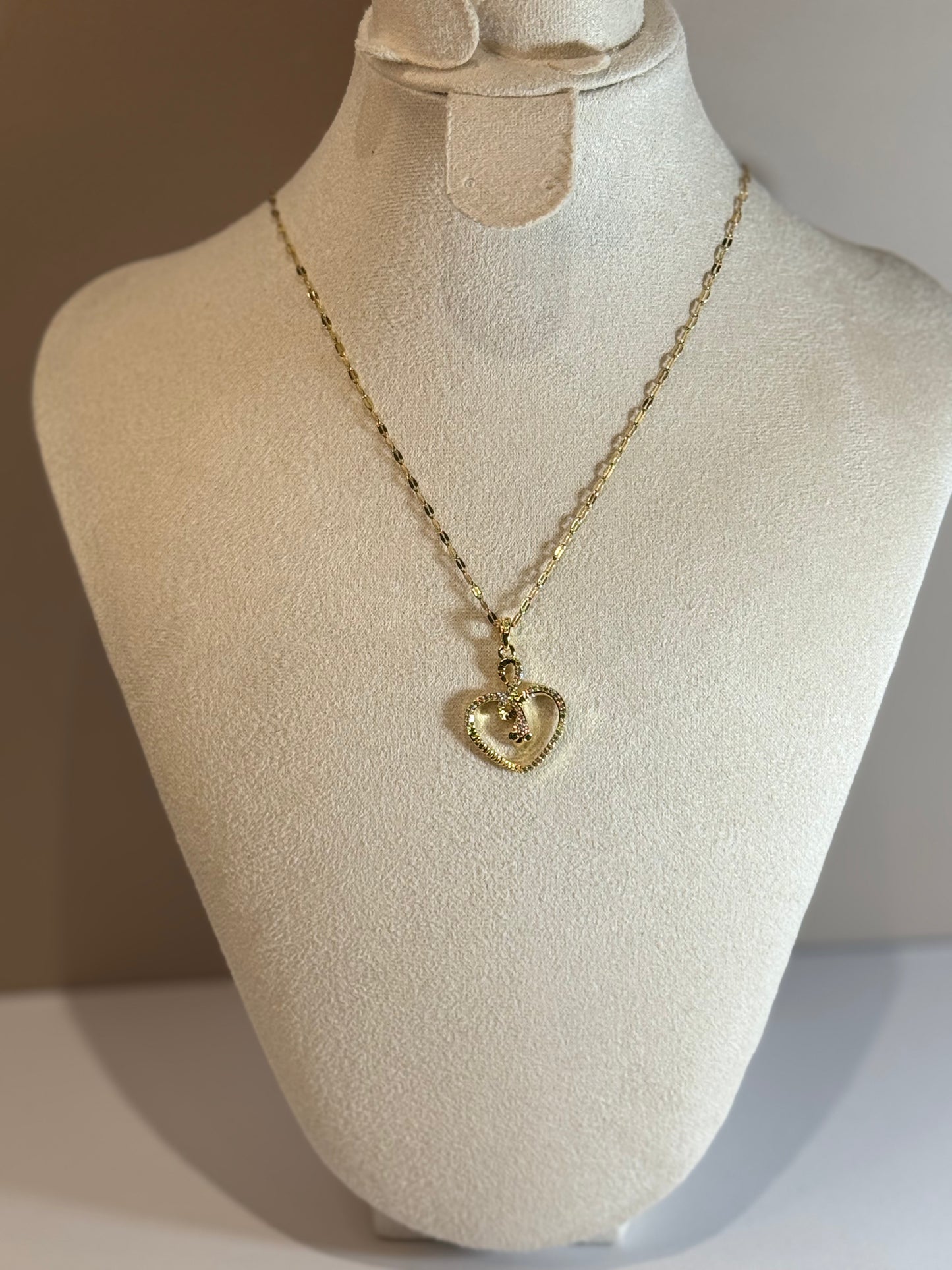 Collier Cœur Serpent